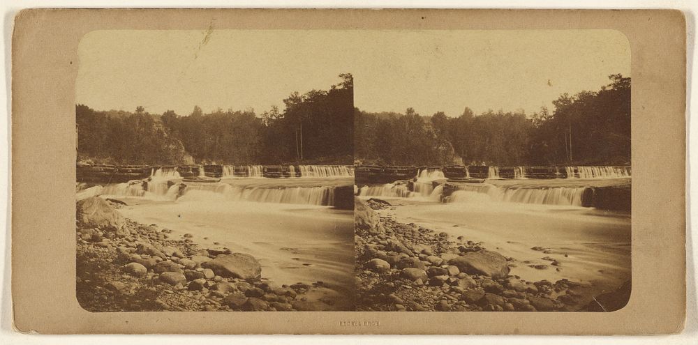 Lower Falls of Trenton River, N.Y. by Beckel Brothers