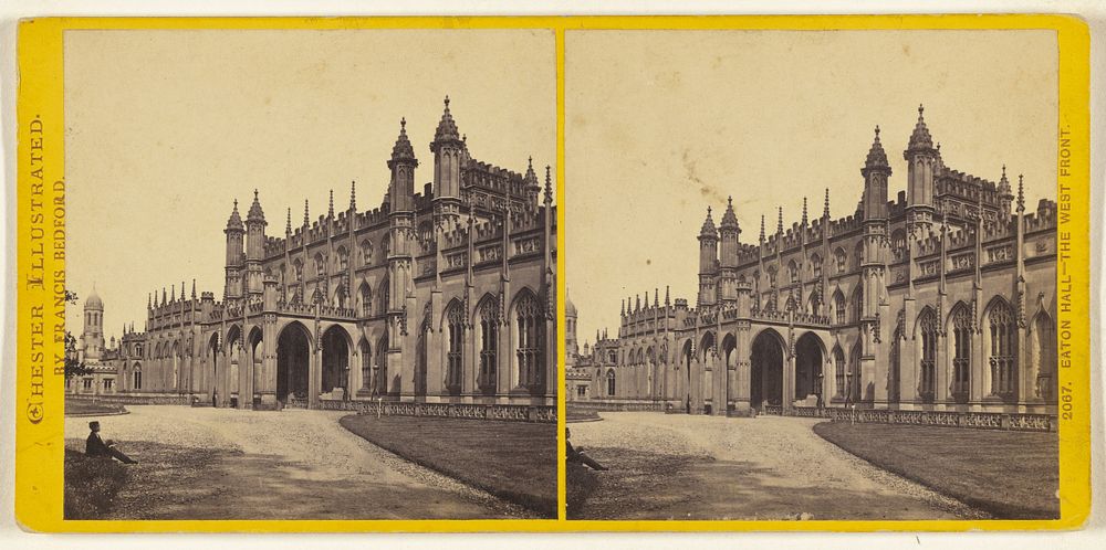 Eaton Hall - The West Front. [Chester, England] by Francis Bedford