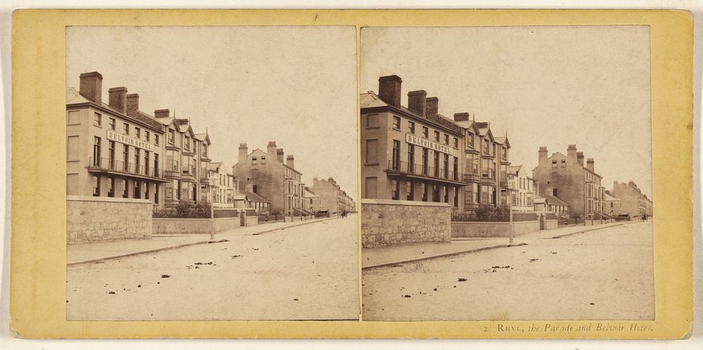 Rhyl, the Parade and Belvoir Hotel. [North Wales] by Francis Bedford