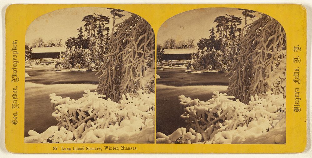 Luna Island Scenery, Winter, Niagara. by George Barker