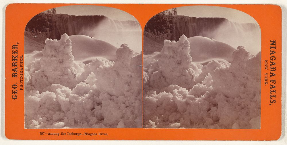Among the Icebergs - Niagara River. by George Barker