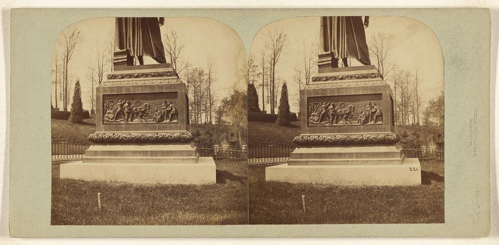 Base of Clinton's, Greenwood Cemetery by Deloss Barnum