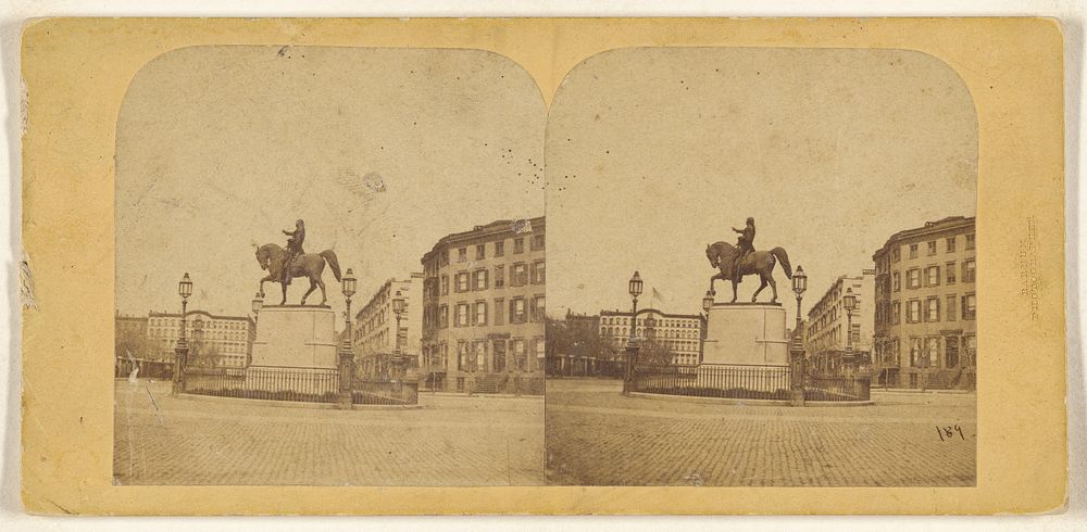 Washington's Statue, Union Square, New York City by Deloss Barnum