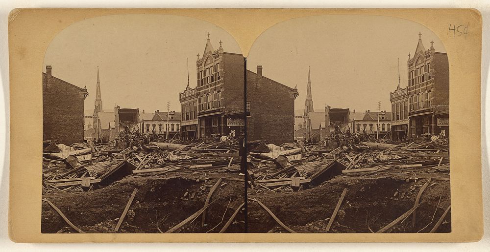 The Great Johnstown Flood, May 31, 1889. Around the corners of Main and Franklin streets was probably..busiest part…