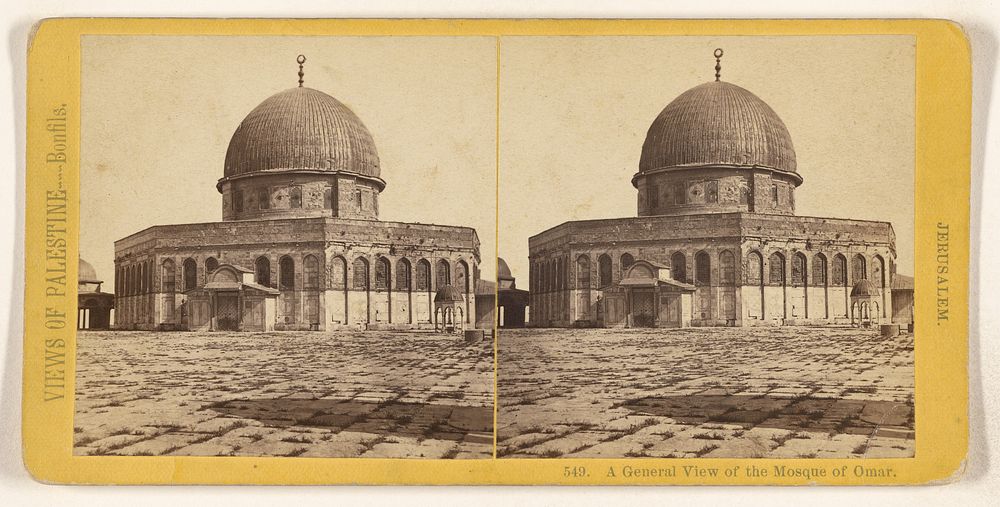 A General View of the Mosque of Omar. Jerusalem. by Félix Bonfils