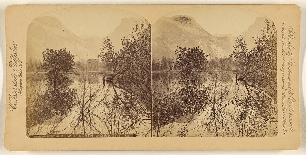 Miror [sic] View of North and South Dome. by Charles Bierstadt