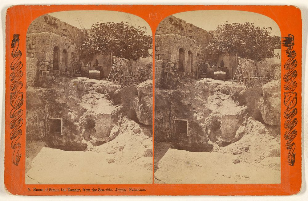 House of Simon the Tanner, from the Sea-side. Joppa, Palestine. by Charles Bierstadt