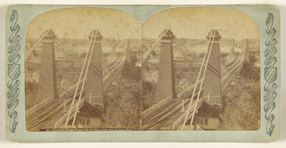 Suspension Bridge, Niagara. On the Line of the Erie Railway. by Charles Bierstadt