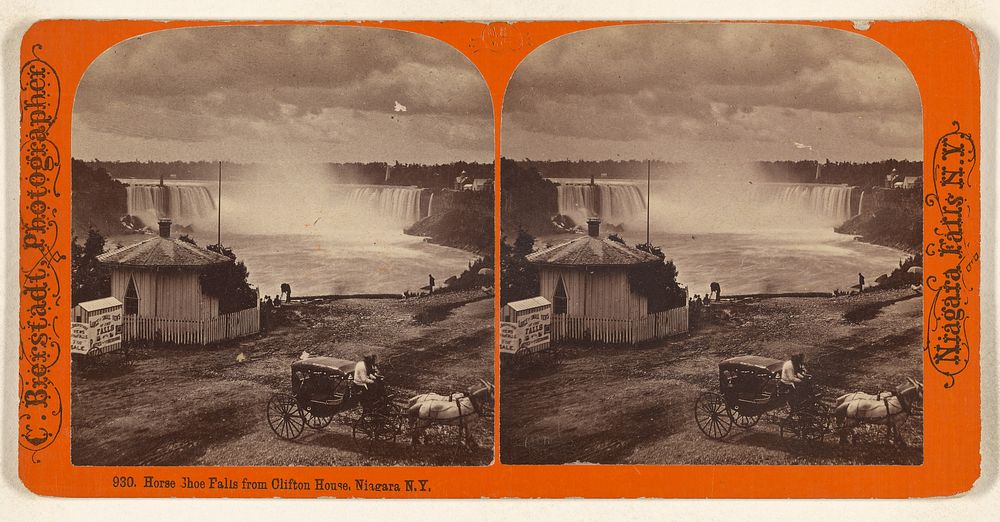 Horse Shoe Falls from Clifton House, Niagara, N.Y. by Charles Bierstadt