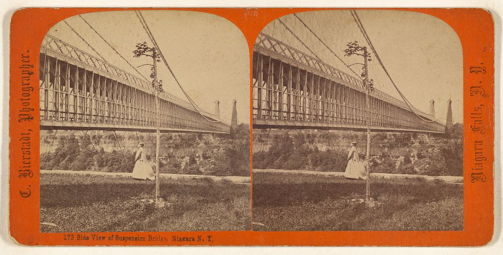 Side View of Suspension Bridge, Niagara, N.Y. by Charles Bierstadt