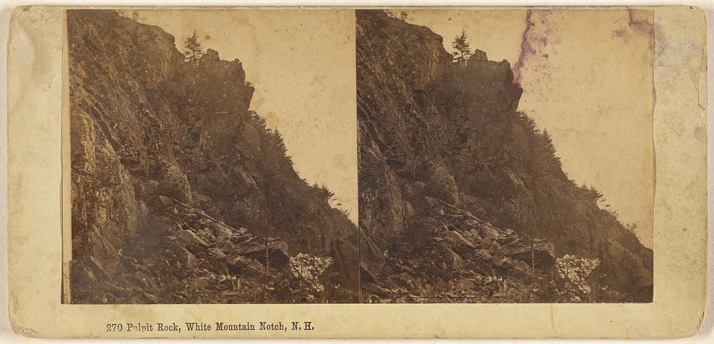 Pulpit Rock, White Mountain Notch, N.H. by Edward Bierstadt