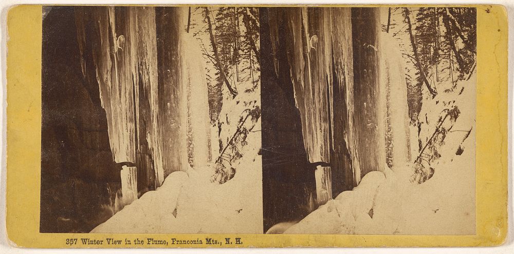 Winter View in the Flume Franconia Mts., N.H. by Edward Bierstadt