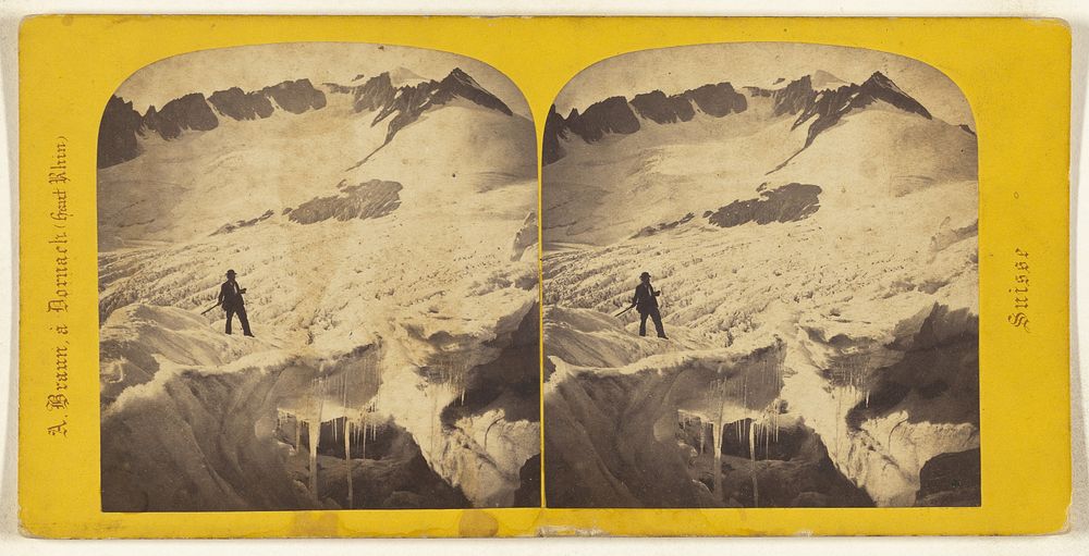 Canton de Valais. Glacier superieur du Rhone. by Adolphe Braun
