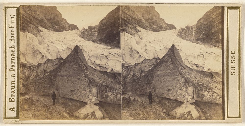 Glacier de Grindelwald. by Adolphe Braun