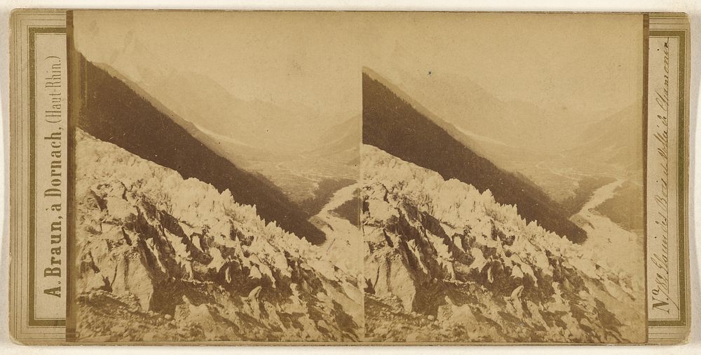 Glacier des Bois et Vollee de Chamounix by Adolphe Braun
