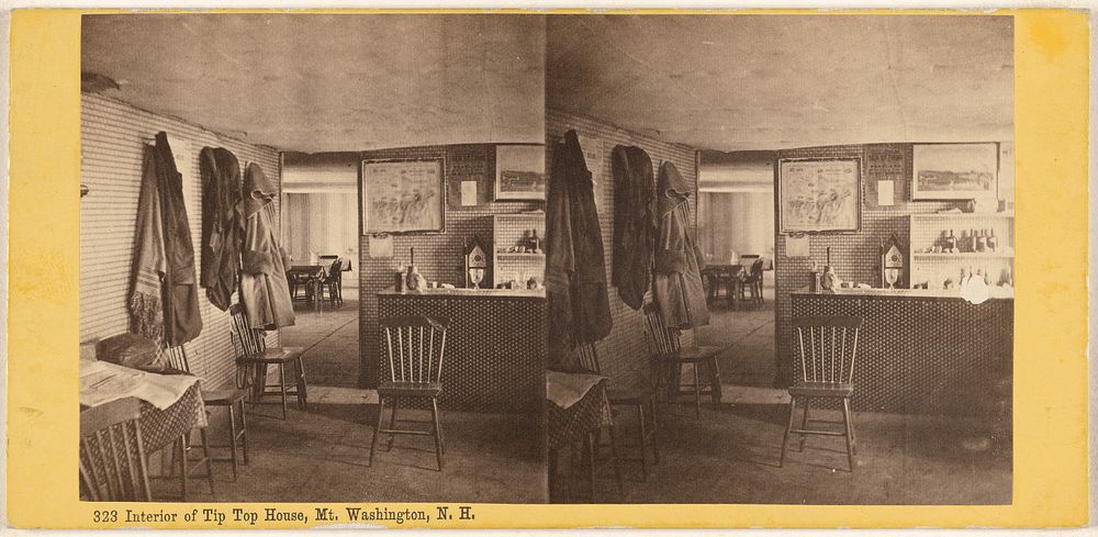 Interior of Tip Top House, Mt. Washington, N.H. by Edward Bierstadt