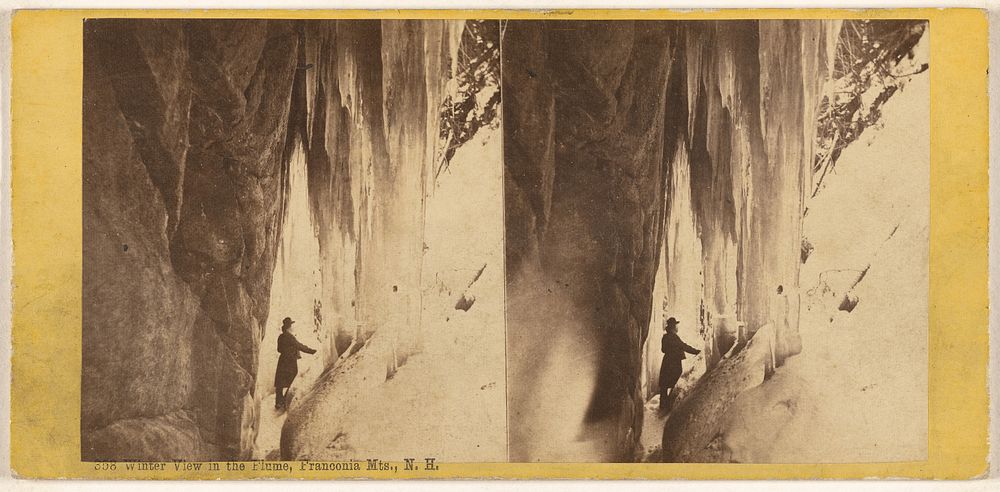 Winter View in the Flume, Franconia Mts., N.H. by Edward Bierstadt