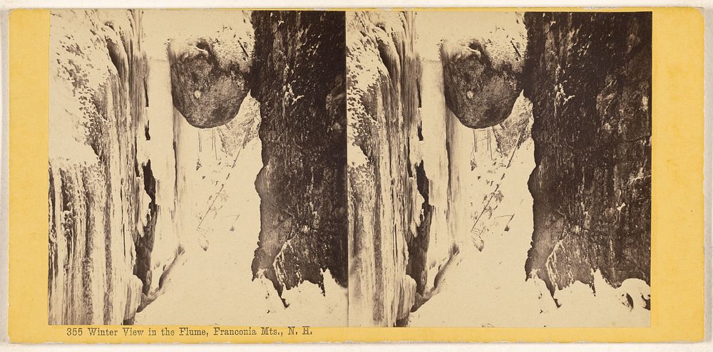 Winter View in the Flume, Franconia Mts., N.H. by Edward Bierstadt
