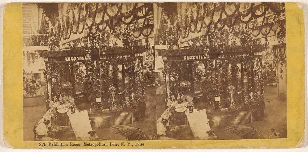Exhibition Room, Metropolitan Fair, N.Y., 1864 by Edward Bierstadt
