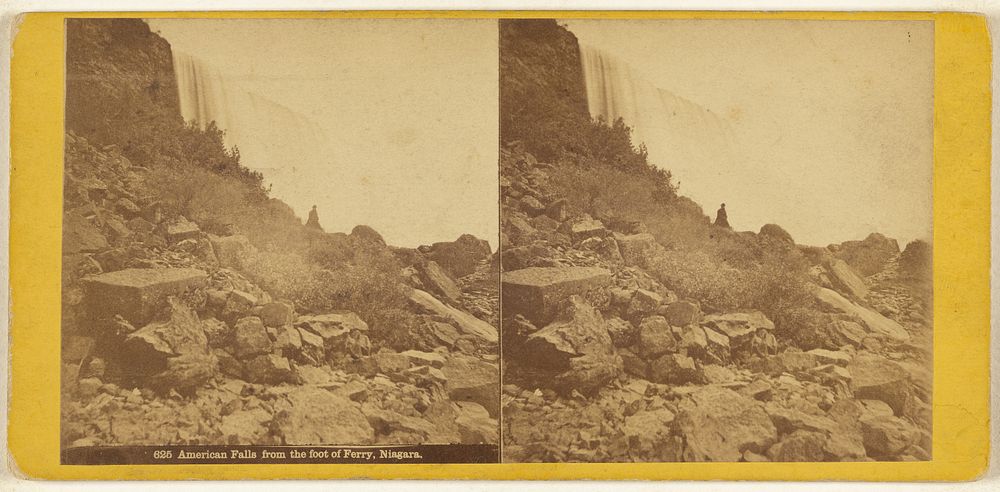 American Falls, from the foot of Ferry, Niagara. by Edward Bierstadt