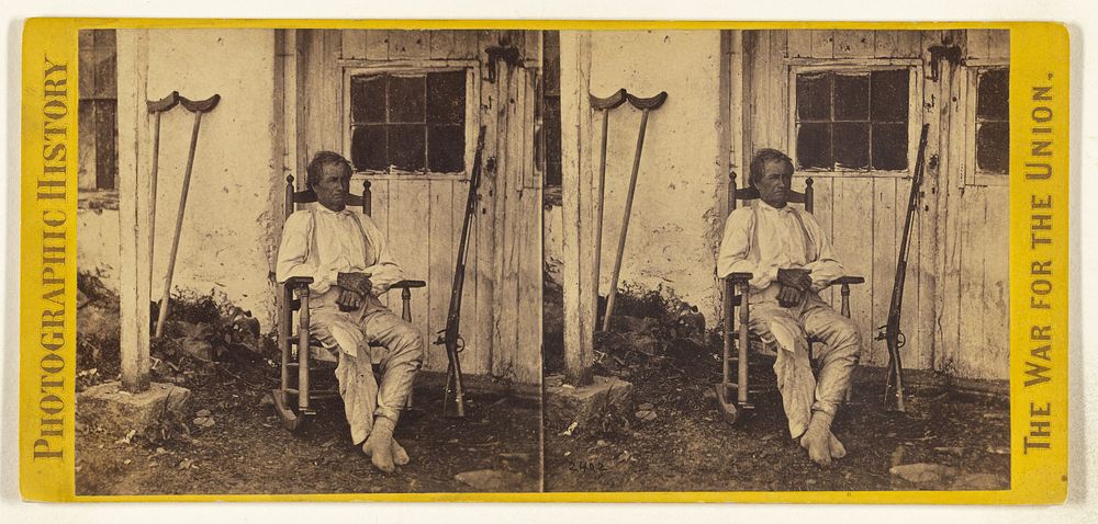 John L. Burns, the old Hero of Gettysburgh, recovering from his wounds. by Mathew B Brady