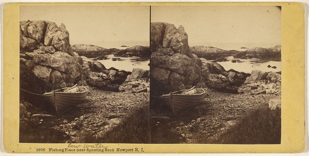 Fishing Place near Spouting Rock[,] Newport R.I. by Edward Bierstadt