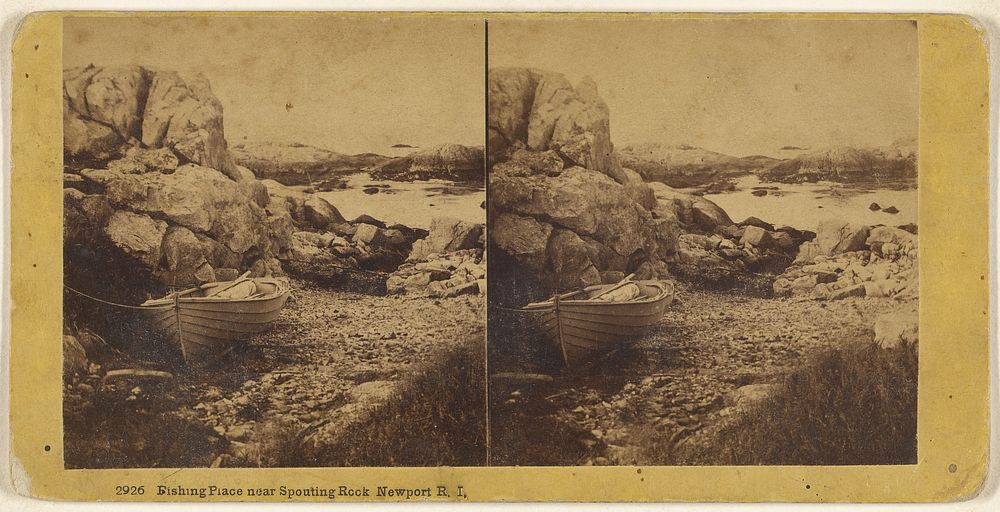 Fishing Place near Spouting Rock[,] Newport R.I. by Edward Bierstadt