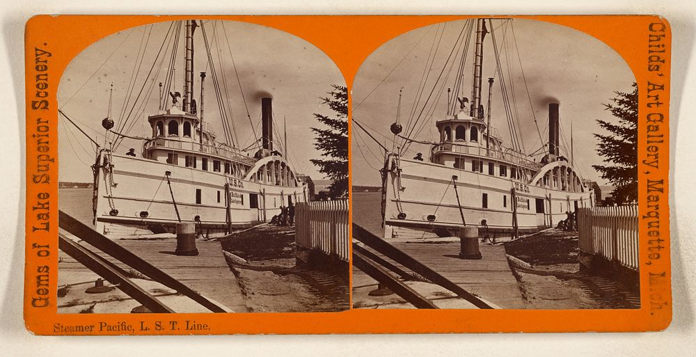 Steamer Pacific, L.S.T. Line. by Brainard F Childs