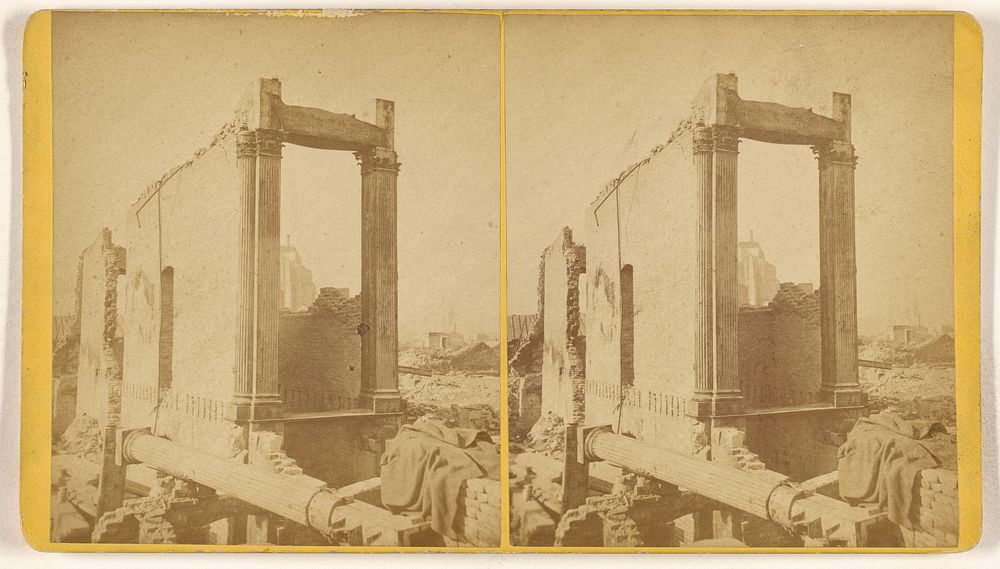 Walkers Block, Dearborn Street, Ruins of the Chicago Fire, 1871 by John Bullock
