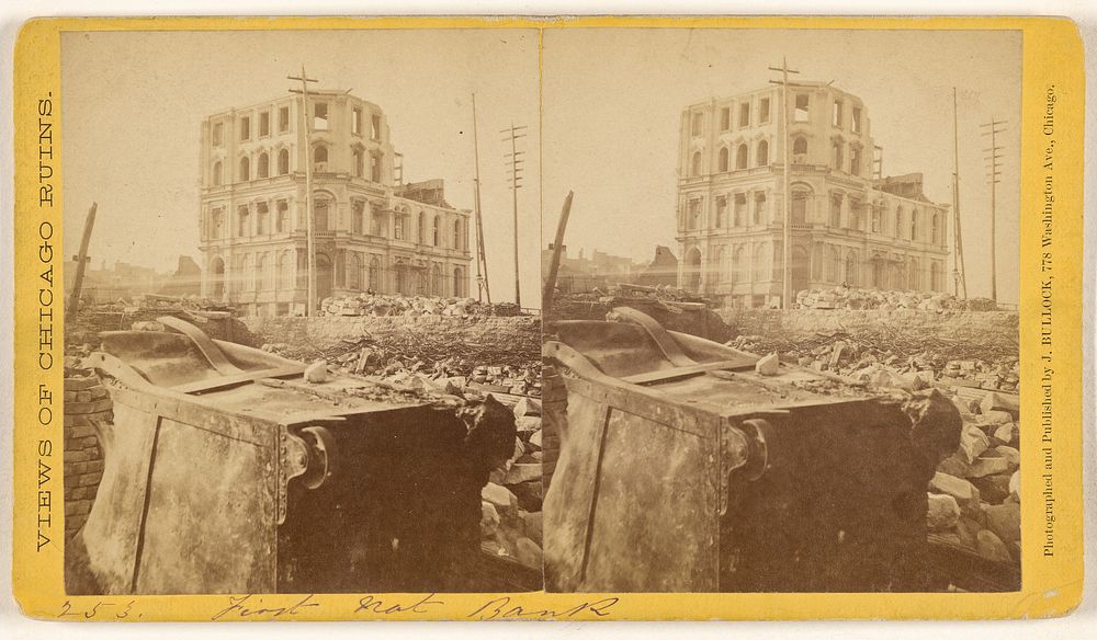 First National Bank, Ruins of the Chicago Fire, 1871 by John Bullock