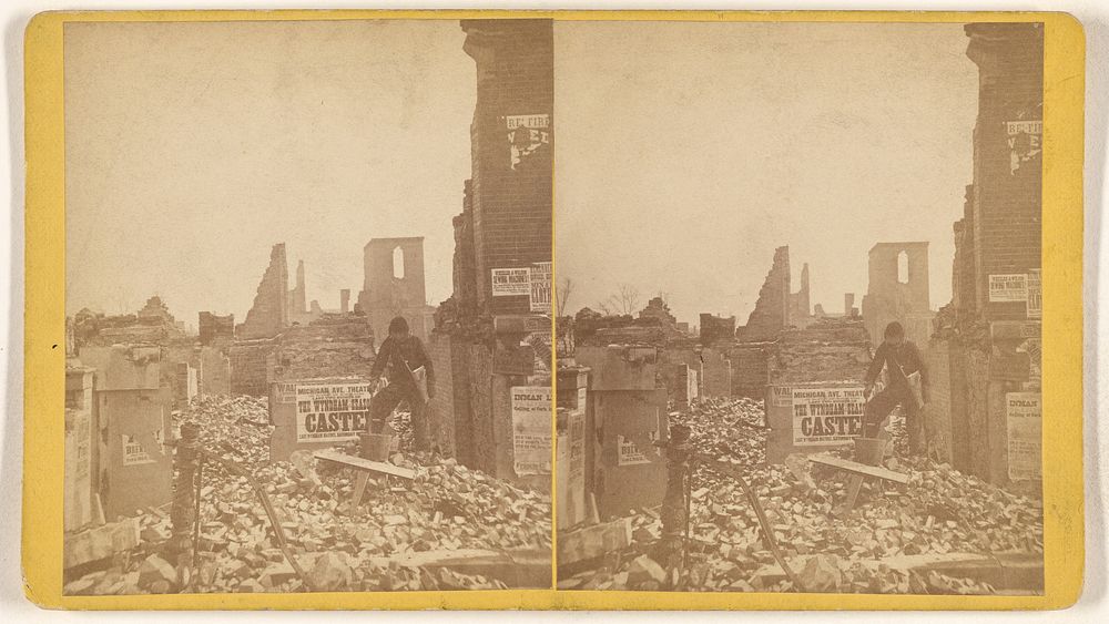 Unidentified Building, Ruins of the Chicago Fire, 1871 by John Bullock