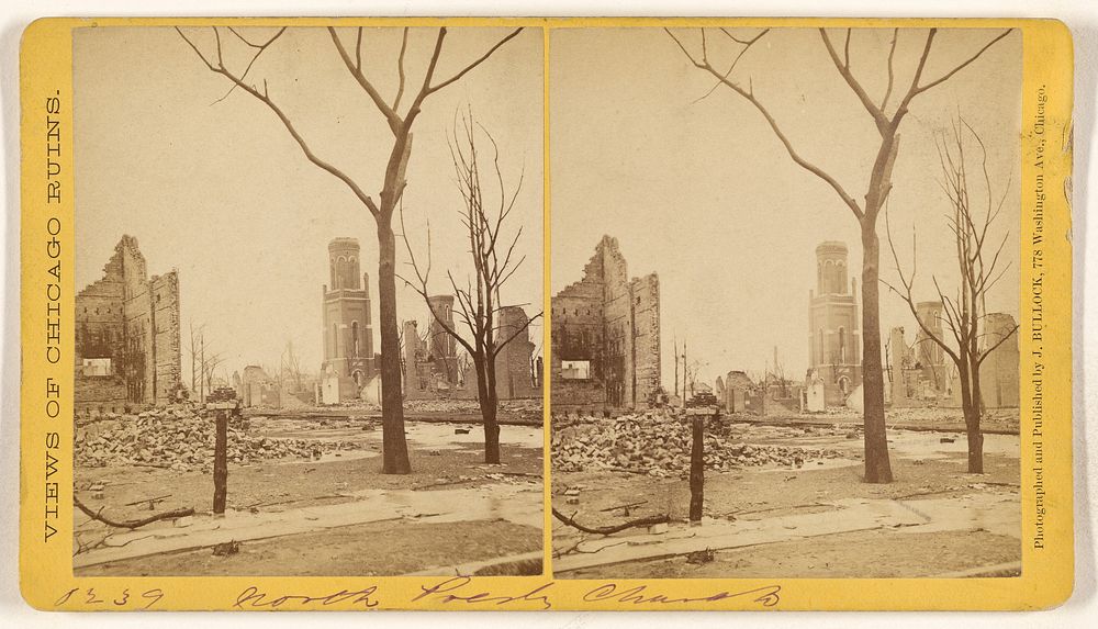 North Presbyterian Church, Ruins of the Chicago Fire, 1871 by John Bullock