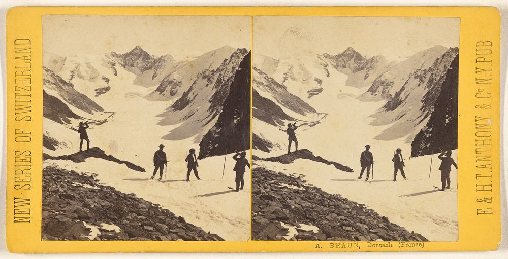 Oberland Bernois. Le glacier de l'Aar, vue prise du sommet de la Strahlegg by Adolphe Braun