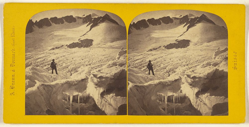 Canton du Valais. Glacier superieur du Rhone. by Adolphe Braun