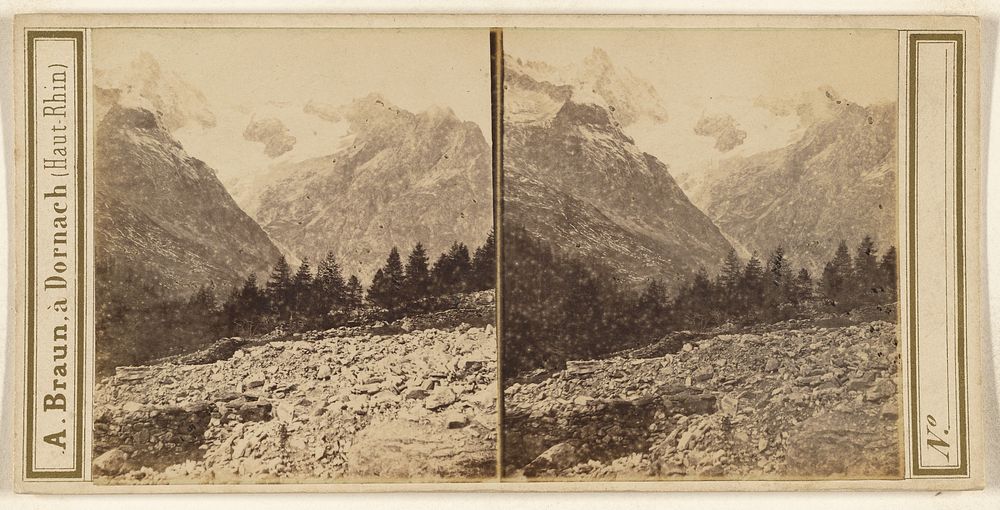 Glacier de la Neuve. Vallee de Ferret. by Adolphe Braun