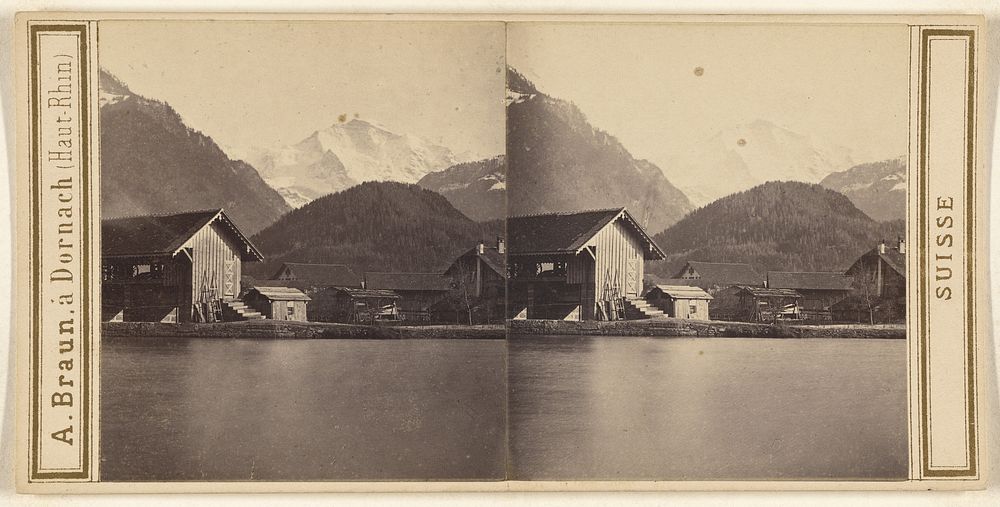 Oberland Bernois. La Jungfrau, vue prise d'Interlaken. by Adolphe Braun