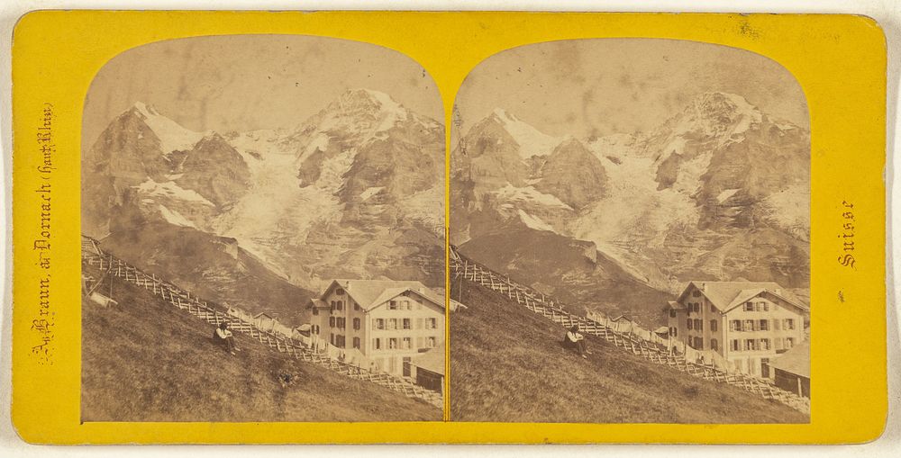 La Wengern-Alp. by Adolphe Braun