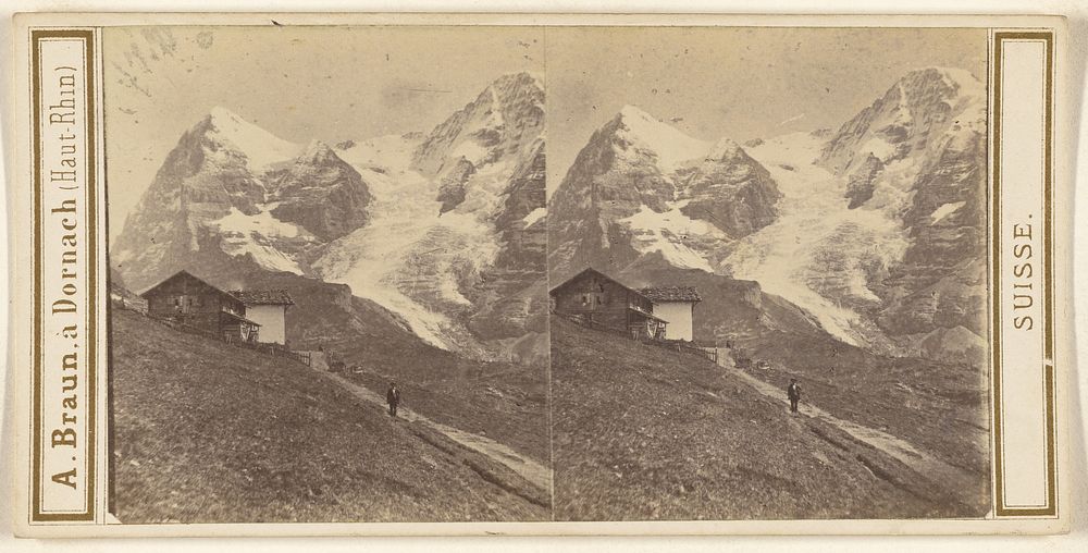 Oberland Bernois. Vue prise de la Wengernalp. by Adolphe Braun
