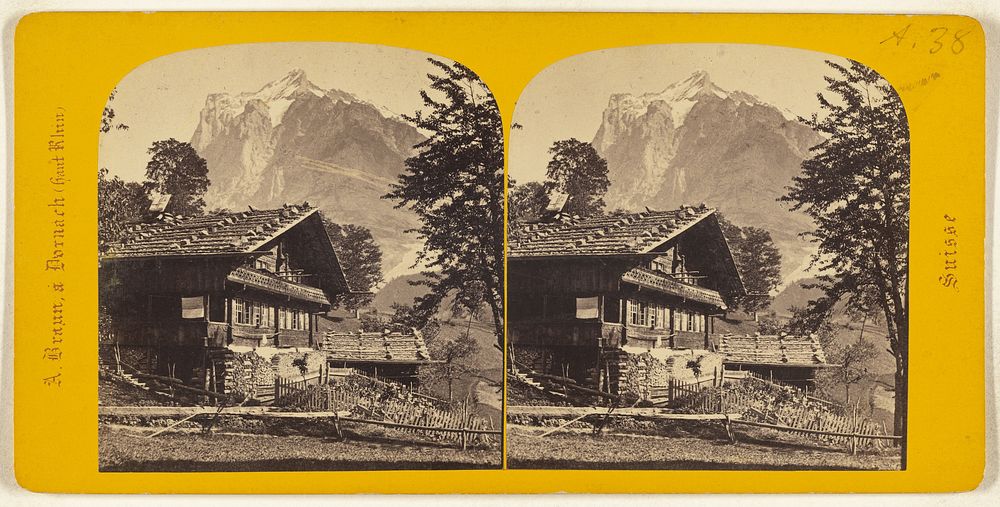 Oberland Bernois. Le Wetterhorn a Grindelwald. by Adolphe Braun