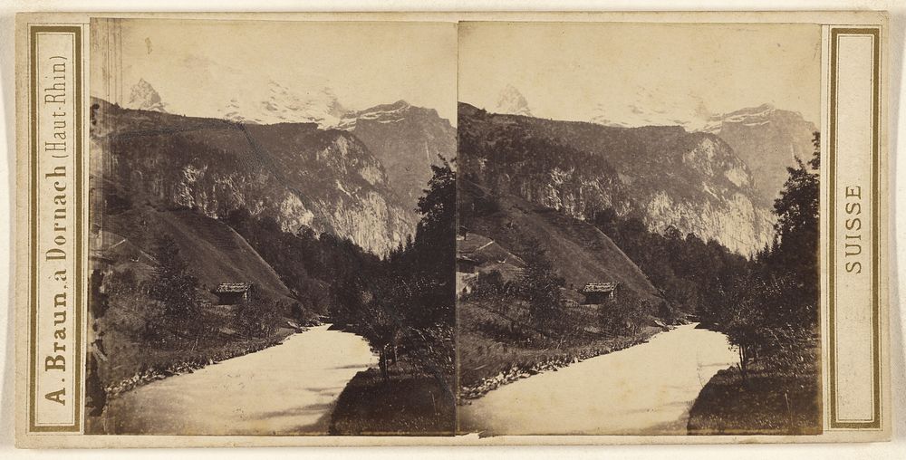 La Jungfrau depuis la Vallee de Landerbrunnen by Adolphe Braun