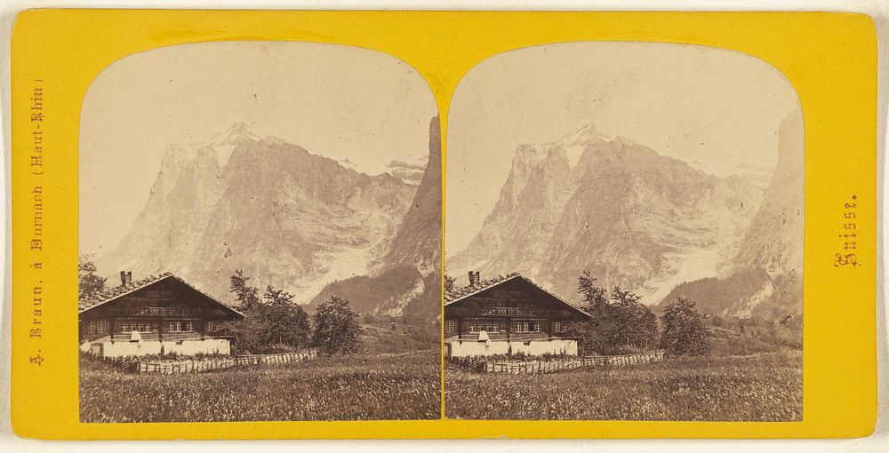 Le Wetterhorn a Grindelwald. by Adolphe Braun