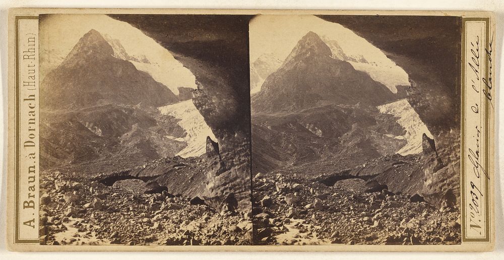 Glacier de l'Allee blanche by Adolphe Braun