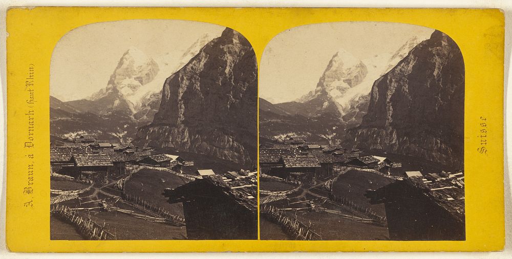 Oberland Bernoise. Murren et le Mont Eiger (12214'). by Adolphe Braun