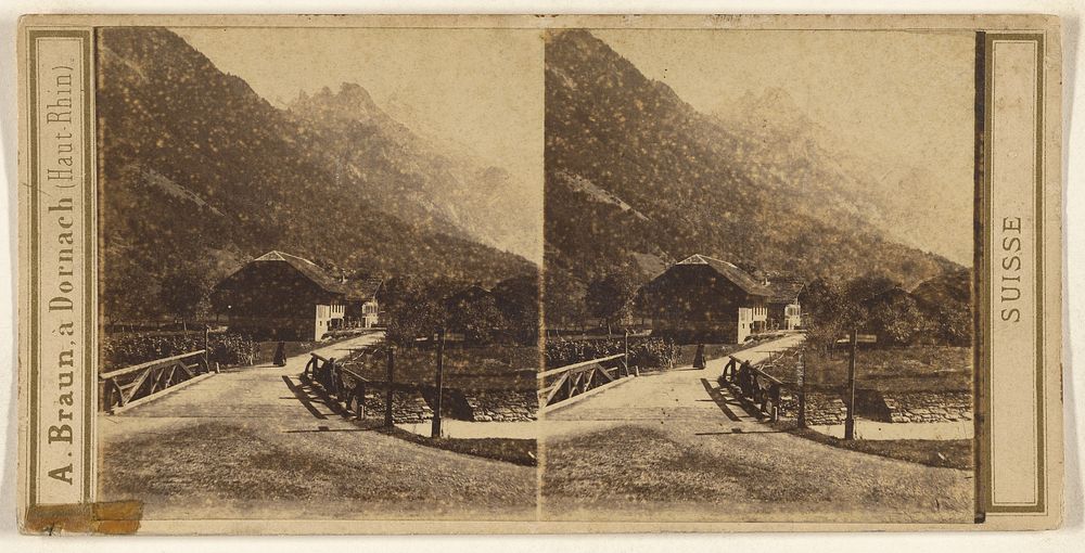 Oberland Bernois. Route de Grindelwald a Lauterbrunnen. by Adolphe Braun