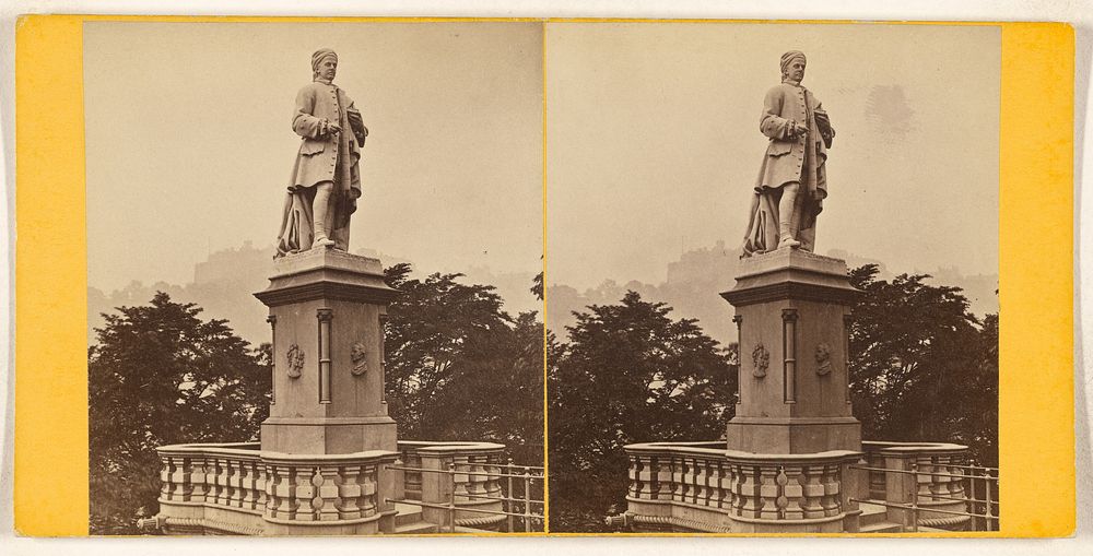 Allan Ramsay's Statue, Edinburgh by Archibald Burns