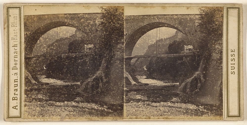 Canton des Grisons. Vallee de Domleschg; pont sur la Nolla a Thusis. by Adolphe Braun