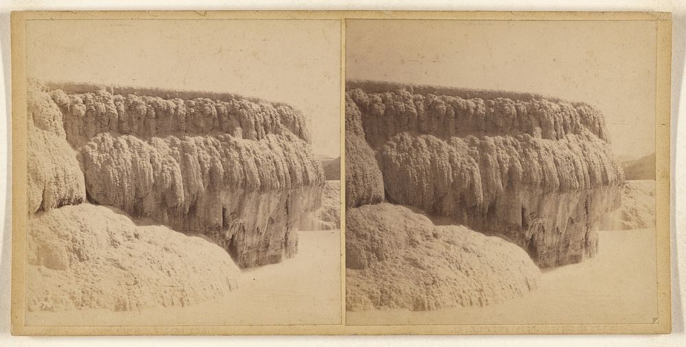 White Terrace. Destroyed in Volcanic Eruption, June 1886. by Burton Brothers