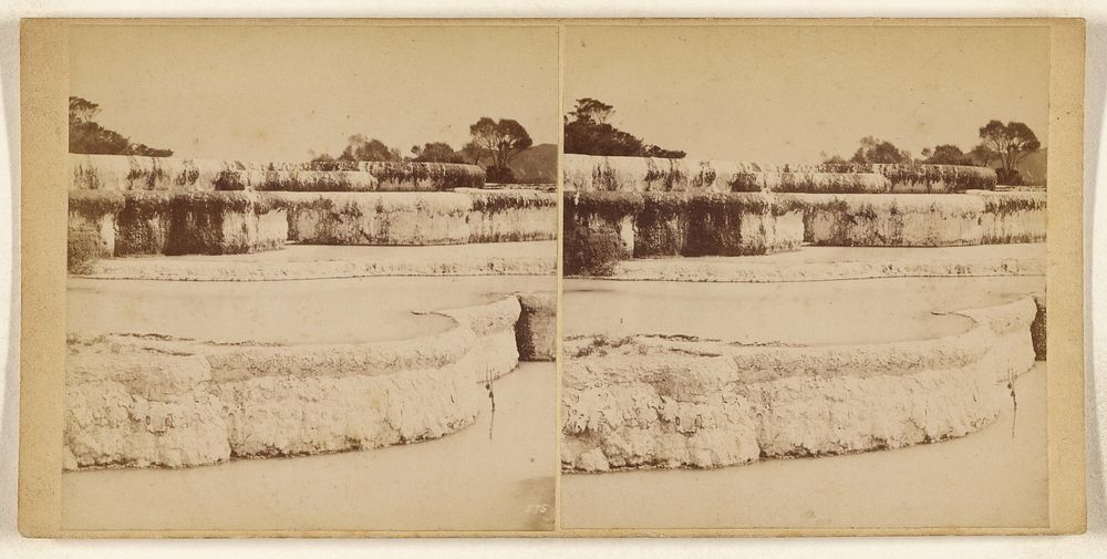 The White Terrace, Rotomahana: The Cold Water Basins. by Burton Brothers