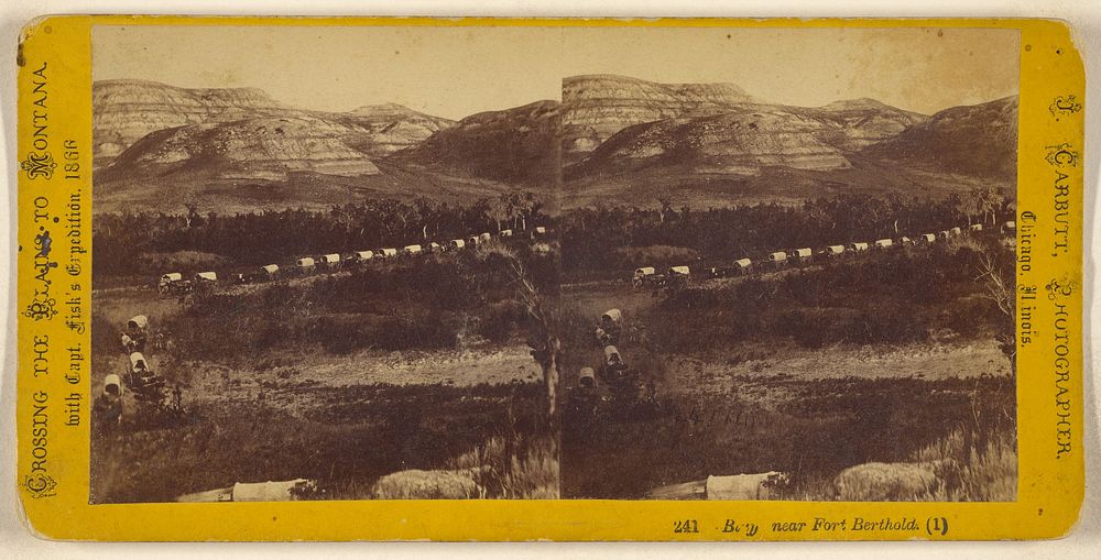 B[-illeg.] near Fort Berthold. Crossing the Plains to Montana with Capt. Fisk's Expedition. 1866. by John Carbutt