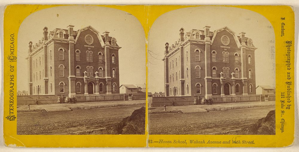 Haven School, Wabash Avenue and 16th Street. [Chicago] by John Carbutt